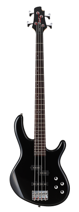 Cort Action Plus 4 String Electric Bass Guitar in Gloss Black