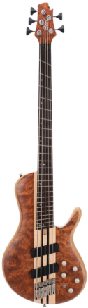 Cort A5 Beyond 5 String Bass Guitar in Natural Open Pore Bubinga 