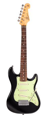 SX - VES12B  ½ size Vintage Style Electric Guitar. Black
